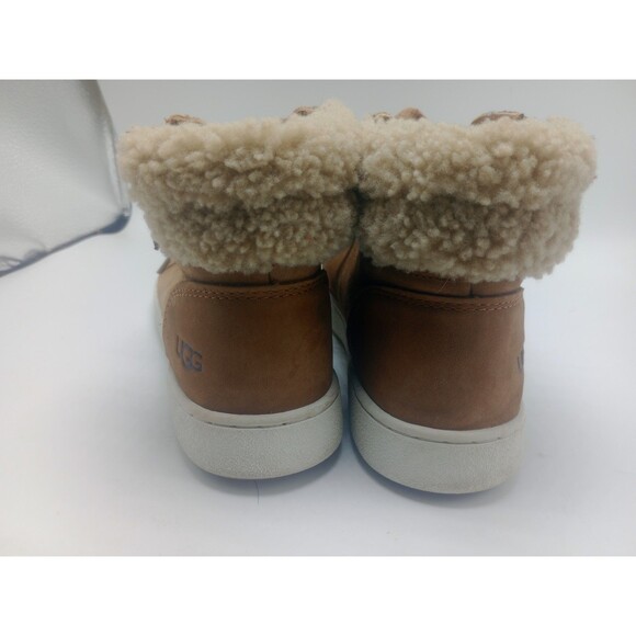 UGG Chestnut Leather High Top Lace Up Zipper Boots 1019716 Womens Sz 8 - Picture 8 of 12